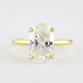 1.33 CT Oval Cut Solitaire Style Moissanite Engagement Ring 2